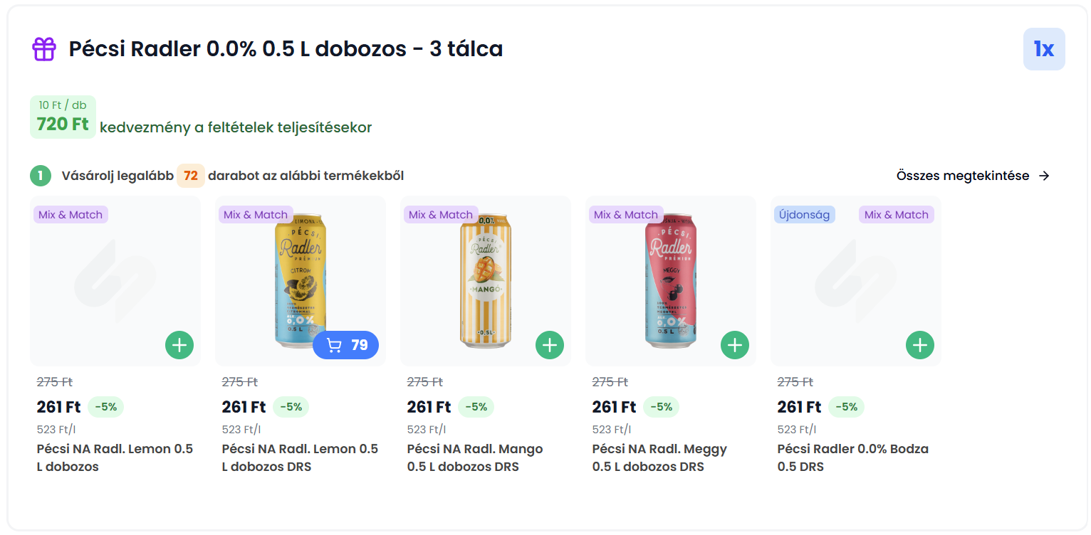 Mix & Match promotions